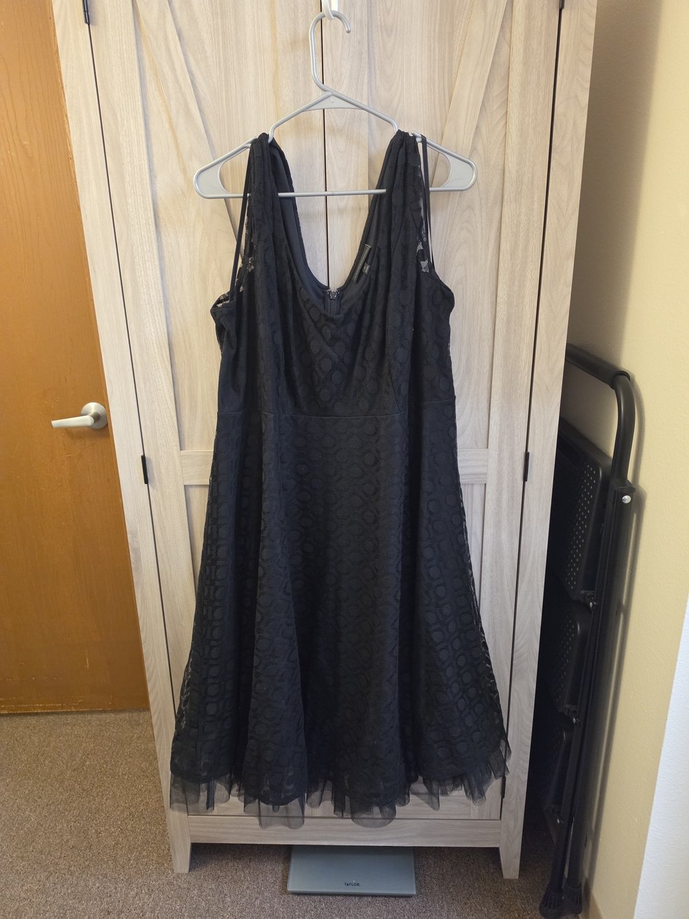 Lane Bryant Black Sleeveless A-Line Party Dress Women's Size 24 Plus